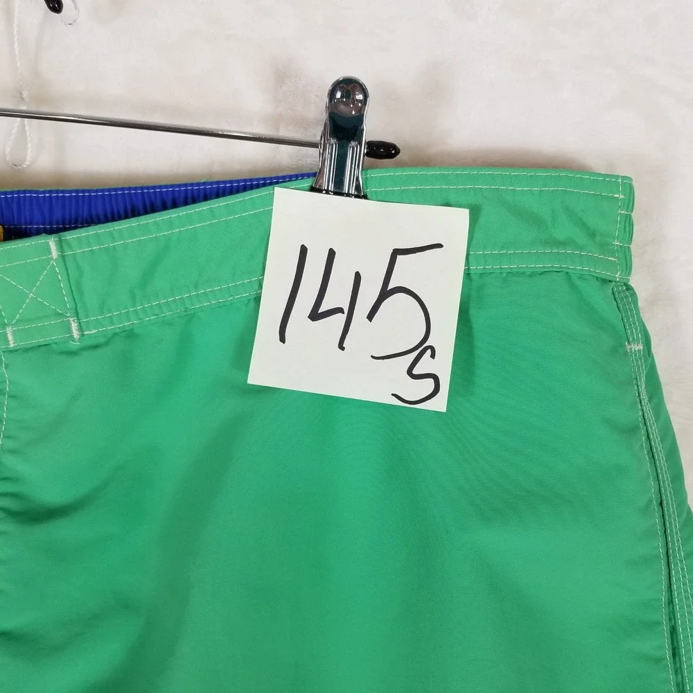 Polo Ralph Lauren Swim Trunks Men 4XLT Green Cargo Pocket Embroidered‎ Pony